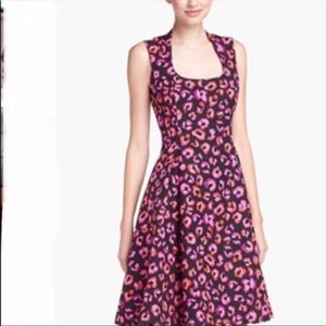 Kate Spade Black/Pink/Red/Purple Fit & Flair Dress